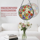Flower Stained Glass Window Hanging, Suncatcher Diamond Glass Panel Hangings, Wildflower Colorful Sun Catchers Indoor Windows Wall Art, Gift for Mom Grandma, Christmas Decor for Home Office7.87 inches