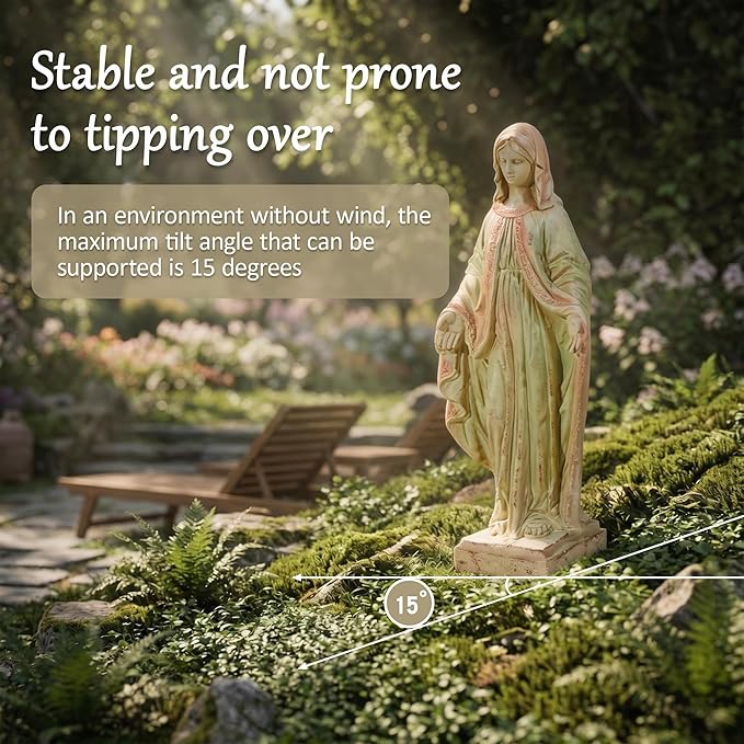 Virgin Mary Statue, Outdoor 32 Inch Tall Large Religious Garden Statue, Blessed Mother Outdoor Statue, Virgen De Guadalupe Statues for Yard, Patio, Home Decor