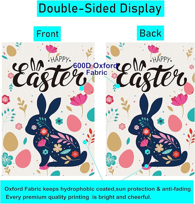 Seasonal Garden Flags Set of 12 Double Sided 12 x 18 Inch, Small Yard Flags for Outside, Christmas Easter Valentine's Day Outdoor Decor, Hello Spring Holiday Garden Decorations for All Seasons