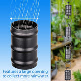 RainChains Pacific Tri-Stripe Rain Chain 8.5ft Black Aluminum Rain Chains for Gutters Decorative Gutter Chain Downspout.
