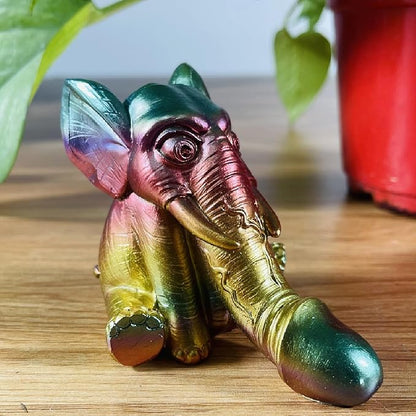 Evil Penis Outdoor Garden Statues, Funny of Tortoise Sculptures Yard Decorations Lawn Ornaments Decor Inappropriate Weird Gifts for Women Housewarming Mother's Day (Elephant)