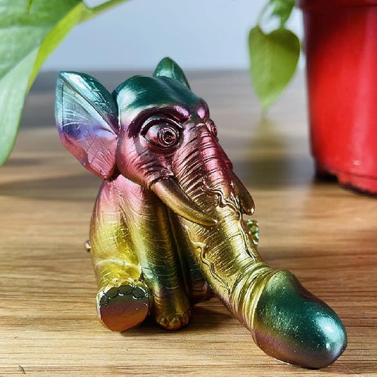 Evil Penis Outdoor Garden Statues, Funny of Tortoise Sculptures Yard Decorations Lawn Ornaments Decor Inappropriate Weird Gifts for Women Housewarming Mother's Day (Elephant)