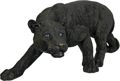 Design Toscano Shadowed Predator Black Panther Garden Statue, Medium 26 Inch, Polyresin, Black