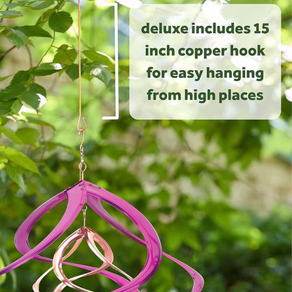 Red Carpet Studios The Original Cosmix Deluxe Helix Wind Spinner, Medium 14-Inch, Double Purple & Copper