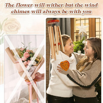 Daughter in Law Gifts, Mothers Day Funny Gift for Daughter in Law Wind Chimes, Birthday Wedding Anniversary Presents for Future Daughter- in-Law, Son Girlfriend from Mother, Mother in Law, 36 inch
