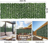 Privacy Fence Screen Artificial Ivy Grass Wall Screen 360x40 in Balcony Fence Privacy Screen Faux Vines Green Backdrop Fake Ivy Wall Panels Hedge Fence for Patio,Garden, Backyard Indoor Outdoor deocr
