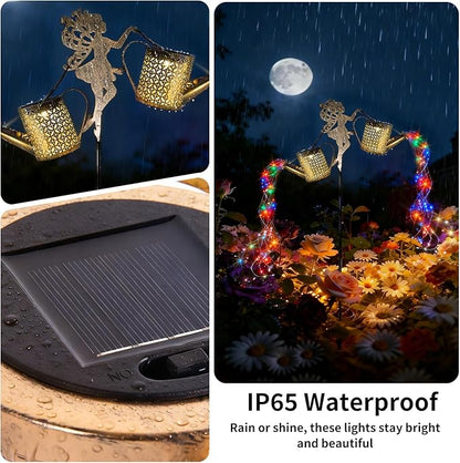 SRNPMIU Solar Watering Can Light - Solar Yard Decorations Outdoor,Garden Decor Lights for Yard,IP65 Waterproof Hanging Lantern Lights,Outside Garden Flower Bed Decor Light for Moms Birthday 2PCS