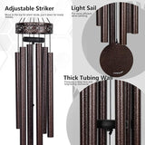 Vanquer Wind Chimes for Outside Deep Tone - 38'' Wind Chimes Outdoor Clearance, Deep Tone, Soothing, Windchimes Outdoors, Memorial, Sympathy, Garden Patio Yard, Home Décor (38" Bronze)
