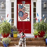 AVOIN colorlife God Bless America 4th of July Patriotic House Flag 28x40 Inch Double Sided Outside, American Stars and Stripes Memorial Day Yard Outdoor Decoration