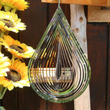 Phuryllic Wind Spinners Outdoor, Garden Decor, Bird Deterrents for Outside, 3D Metal Yard Decorations for Patio & Porch, Unique Gardening Gifts for Women & Moms - 12in Silver Waterdrop