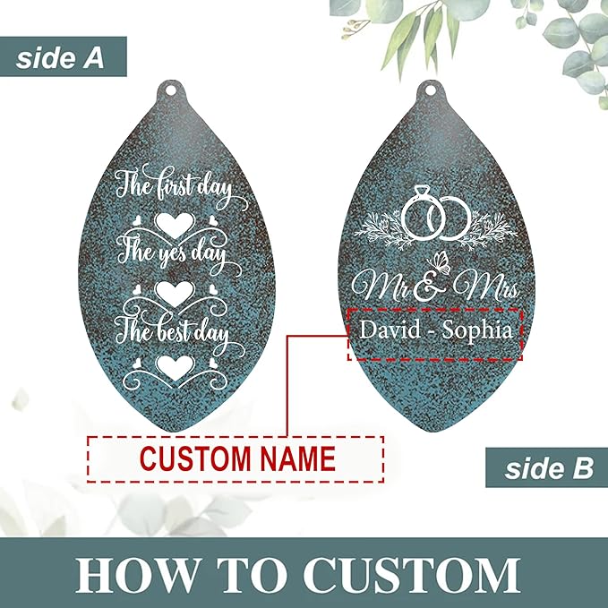ASTARIN Personalized 20th 50th Anniversary Wind Chime, Happy Anniversary Wedding Valentine's Day Gift for Wife Husband Men Women, Golden Keepsake Decorations for Parents Couples(Produced in USA)