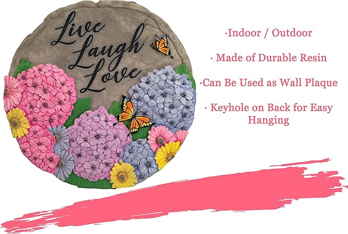 Spoontiques 13238 Live Laugh Love Stepping Stones, Multicolored