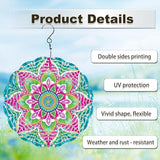 Wind Spinners Outdoor, Hanging Wind Spinner for Garden Decoration, 8 inch 3D Stainless Steel Metal Wind Sculpture for Indoor/Outdoor Decor, Mandala A