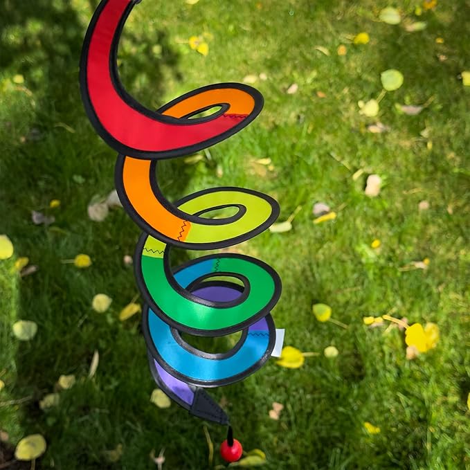 In the Breeze Hummingbird Flowers 6-Panel Kinetic Hot Air Balloon Wind Spinner,11" W x 17" H, 26" Tail,1047