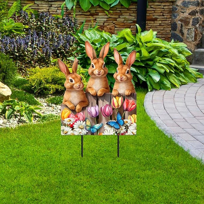 Briarwood Lane Bunny Greeting Metal Art
