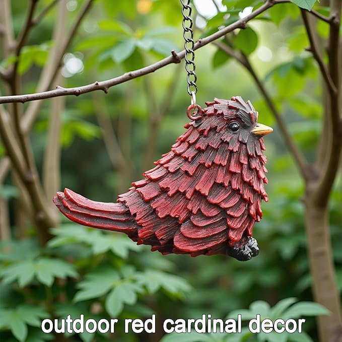 Cardinal Figurine Red Bird Gifts Garden Decor Statues