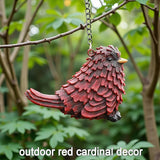 Cardinal Figurine Red Bird Gifts Garden Decor Statues