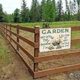 snowsun Vintage Metal Signs And Into The Garden I Go to Lose My Mind Funny Tin Sign Wall Decor for Yard Garden Street Farm Fence Gate Door 8×12 Inches