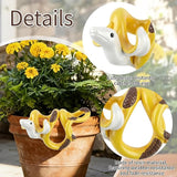 HUFAND Banana Snake Figurine Plant Pot Hugger Resin Miniature Hanging Realistic Banana Snake Statues Plant Decorations Gifts for Outdoor Home Garden Fence Balcony Patio Lawn Yard Ornaments