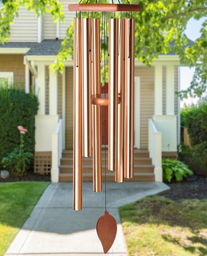 Sympathy Wind Chimes for Outside Deep Tone, Memorial Loss of a Loved, Large Wind Chimes with 6 Thicken Tubes & Hook, Outdoor Gifts Mother, Garden Decor (45IN Gold)