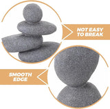 DECHOUS Large Stacked Rocks Sculpture, 16.5 Inch Tall, Resin Rock Cairn Stone Stacked Zen Garden Balanced Stone Statue for Indoor Outdoor Patio Home Meditation Decor