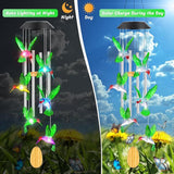 Womens Gifts for Christmas Birthday Gifts for Women Mom Grandma Gift Hummingbird Wind Chimes Solar Lights for Outside Outdoor Yard Home House Patio Garden Decor Gift for Mom Sister Men Wife