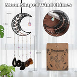 Black Dream Catchers, Dreamocean Moon Tree of Life Dream Catcher with Agate Crystal Suncatchers for Windows Hanging Prism Rainbow Maker Pendant Unique Crystal Gifts for Women