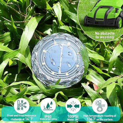 Solar Ground Lights,Solar Disc Light Outdoor Waterproof,Landscape Lighting Garden Lights for Pathway, Yard, Deck, Lawn, Patio, Swimming Pool, Walkway(Cool, 8Pack)