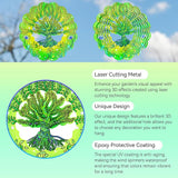 Wind Spinners,12 inch Tree of Life with 360° Swivel Hook for Yard and Garden, Bird Wind Catcher, Metal Wind Spinners Outdoor for Lawn Hanging Crafts Decor Kinetic Yard Art Ornament Gifts