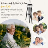 Memorial Gifts for Loss of Wife, 25''Memorial Wind Chimes of Sympathy Gifts for Loss of Wife,Condolence/Bereavement/Remembrance Gift,Windchimes in Memory,Funeral Decor for Garden Outside,Black