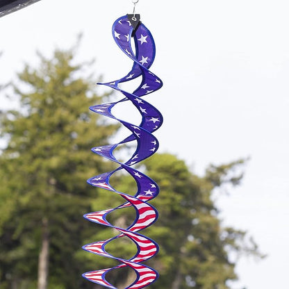 New In the Breeze 5183 Stars & Stipes Curlie Wind Spinner