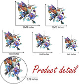 Colorful Hummingbird Acrylic Suncatcher, Hummingbird Window Hanging Ornaments, Stained Glass Effect Garden Decor, Gift for Mother's Day, Mom, Grandma, Wife, Women