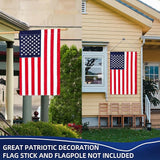 28 x 44 Inch Embroidered American House Flag, Heavy Duty Outdoor Premium 210D Nylon, Embroidered Stars,Sewn Stripes,July 4th Independence Day House Flags
