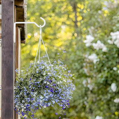 6 Inch Metal Wall Plant Hanger for Hanging Plants, Bird Feeders, Wind Chimes, Flower Baskets – Plant Hanger Indoor Indoor/Outdoor Use, 2 Pack White