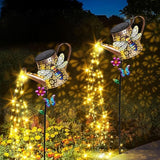 Solar Watering Can with Lights Outdoor Garden, 41in Large Bee Garden Stake Lights, Waterproof Decoration for Yard Lawn Pathway, Gifts for Mom Grandma Women Birthday Gardening Gift
