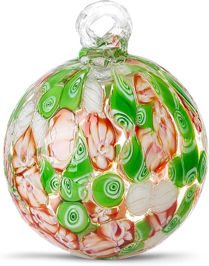 Hand Blown Glass Witch Ball,Glass Ornament Hanging Garden Gazing Ball Indoor Outdoor Home Décor. (3)