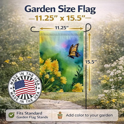 Caroline's Treasures Kentucky Goldenrod in Watercolor Garden Flag Mailbox Flag Decorative Yard Flag Banner Outside Patio Artwork Yard Flower Beds, Garden Size, Multicolor
