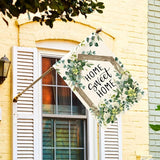 AVOIN colorlife Home Sweet Home Spring Floral House Flag 28x40 Inch Double Sided Outside, Eucalyptus Flowers Seasonal Welcome Yard Outdoor Flag