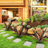 Metal Agave Plant Art Yard Large Tequila Rustic Sculpture Statue - Outdoor Decoration Agave Metal Plant Courtyard Garden Lawn Ornament Stakes Gift - 12 Leaves