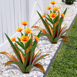 TOMBABY Huge Metal Agave Plants Outdoor Decoration Outdoor Garden Decorated with Flowers Mexican Yard Art Plant Garden Gift (Green 2 Pack)