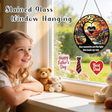 Memorial Sun Catcher for Dad - Your Memories are The Light 6.3" Stained Glass Window Hanging - Emotional Dad Gifts for Birthday, Christmas - Home Decor & Garden Color Catcher