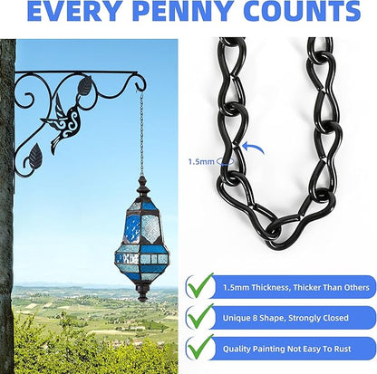 VRSS Hanging Chains for Hanging Planter Basket Bird Feeder Lanterns Ornaments Wind Chimes Billboards DIY Crafts (9.5 inch 6pcs)