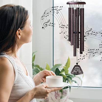 ZANIION Mom Gift Wind Chime 32", Unique Mother Gift for Birthday, Best Mom Ever Presents, Christmas, Mother's Day, B-Day, Decoration Present Ideas Wind Bell