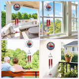 Flamingo Wind Spinner Chimes Outdoor - Hanging Garden Decor with Spinning Flamingo, Metal Wind Chimes for Patio, Yard, Backyard - Birthday Housewarming Gifts for Women/Mom/Grandma