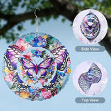 Butterfly Wind Spinners Outdoor, 12In Stainless Steel Wind Spinners Outside, 3D Kinetic Hanging Sculpture, Rustproof Metal Garden Decor Ornaments for Yard Art, Women, Men, Holidays