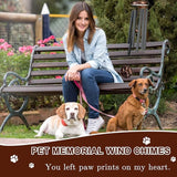 Dog Memorial Gifts for Loss of Dog, 32" Pet Memorial Vintage Wind Chimes with Embossed DogPaw Pendant, Pet Passing Away Sympathy Remembrance Gift