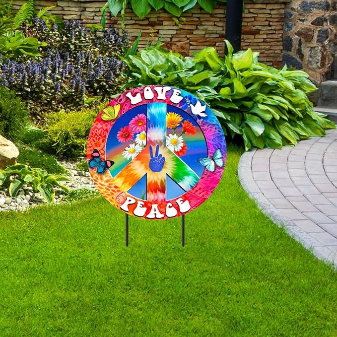 Briarwood Lane Peace and Love Metal Art