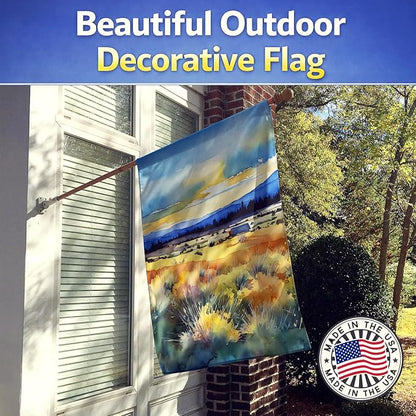 Caroline's Treasures Nevada Sagebrush in Watercolor House Flag Large Porch Sleeve Pole Decorative Outside Yard Banner Artwork Wall Hanging, Polyester, House Size, Multicolor