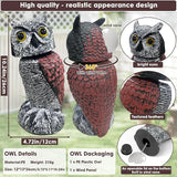 Fake owl Statue Decor, Fake Owls Waterproof for Garden Plant Orchard, Plastic owl Decor for Outside Indoor Home Patio Garden Yard Home Outdoor Decor