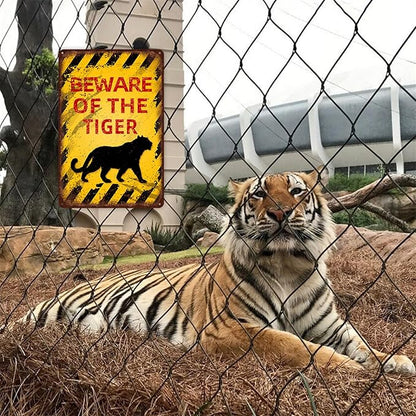 Vintage Leopard Gecko Metal Sign Beware of Leopard Gecko Aluminum Sign Funny Beware Animal Decor 12"x8" Inch